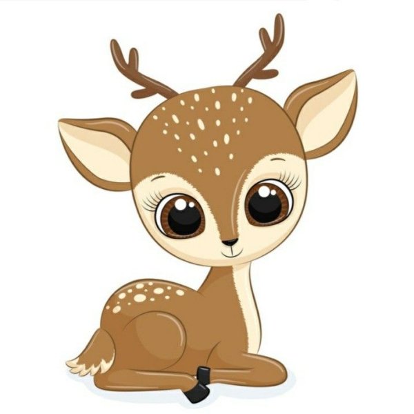 Олененок рисунок