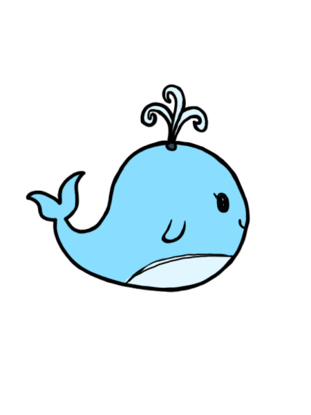 Рисунок кита для срисовки