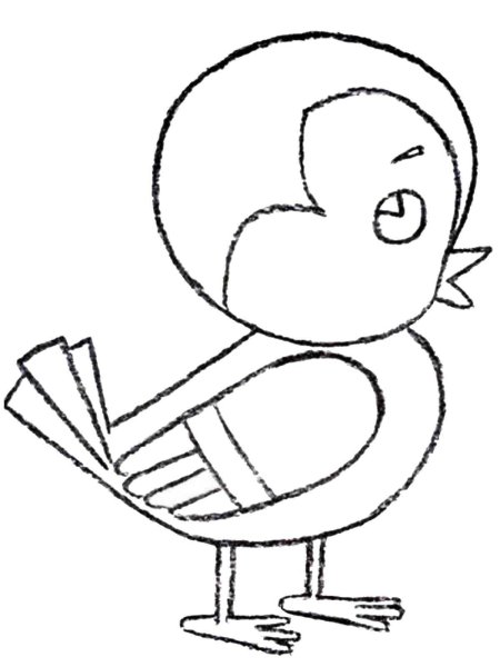 Птичка для раскрашивания детям