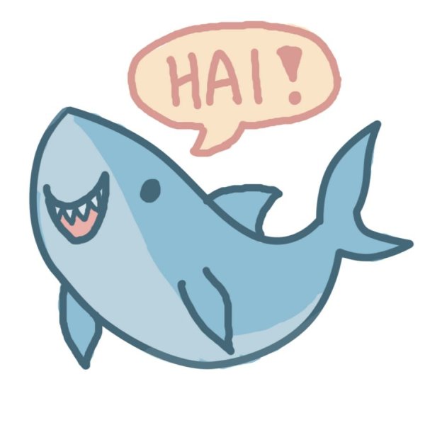 Рисунки маркерами акула