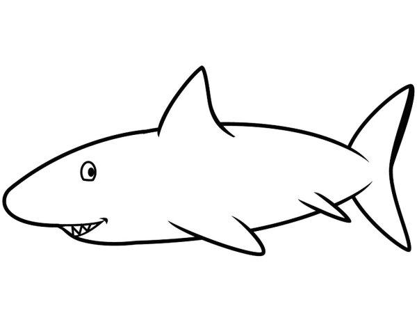 Нарисовать акулу