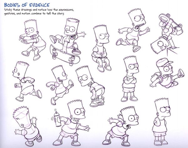 Симпсоны рисунок карандашом для срисовки