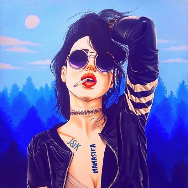 Девушка в бейсболке в стиле Art