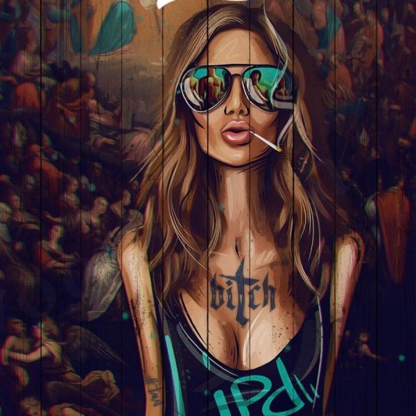 Красивая бандитка рисунок