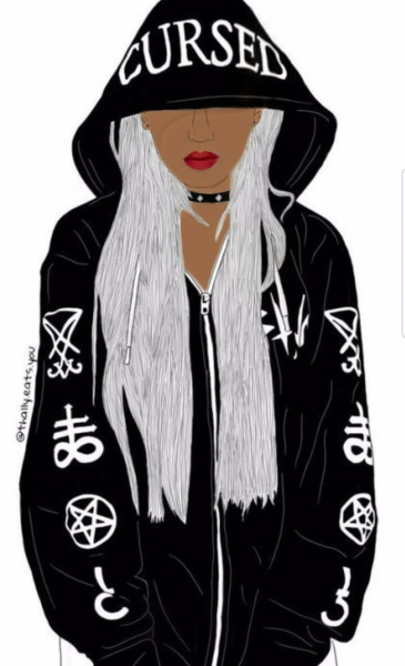 Девушка неформал арт