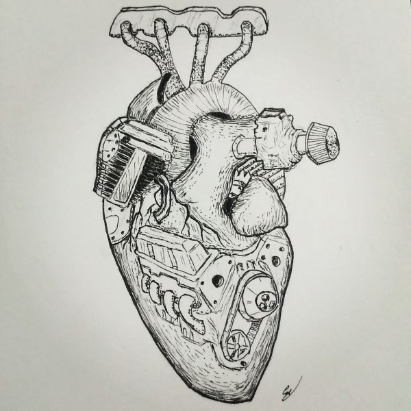 Красивое неоновое сердце