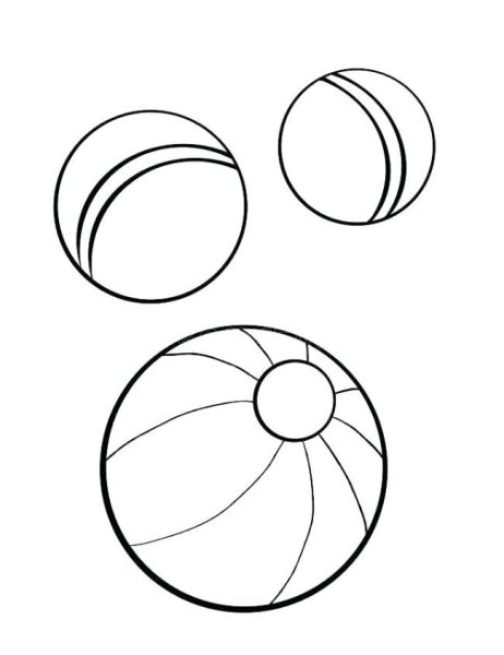 2 Мяча раскраска для детей