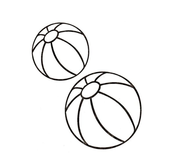 Трафарет мячик для детей