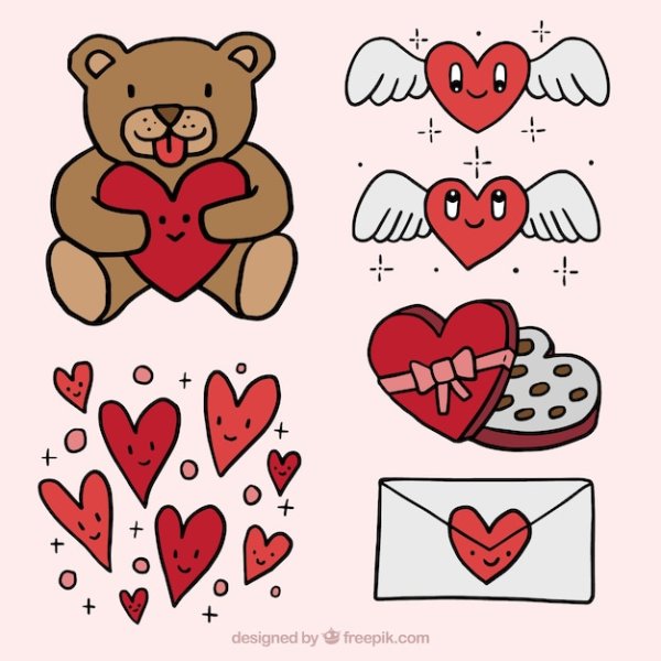 Мишка с сердечком срисовать