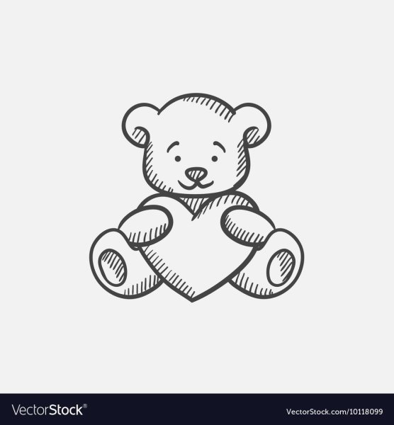 Медвежонок Тедди эскиз