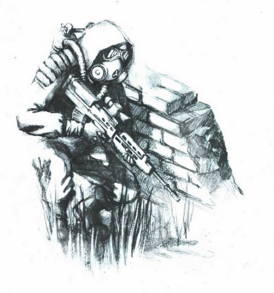 Сталкер арты карандашом