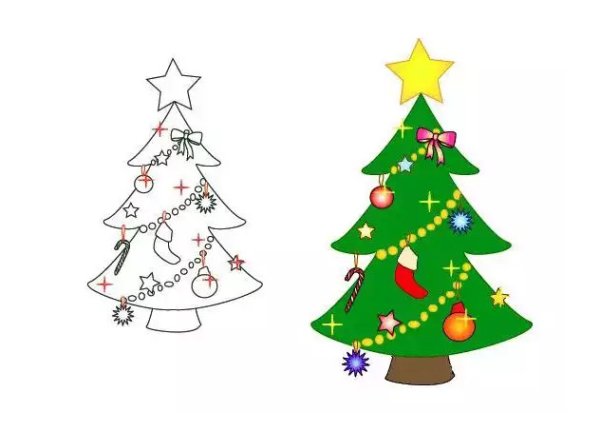 Рисование Новогодняя елочка