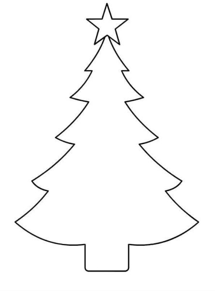 Трафарет елки для вырезания