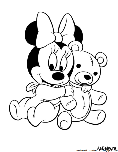 Раскраска Микки Маус для девочек