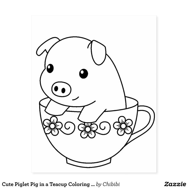 Разукрашки для девочек поросята