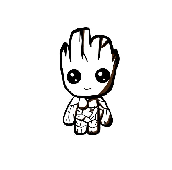 Раскраска Марвел Грут