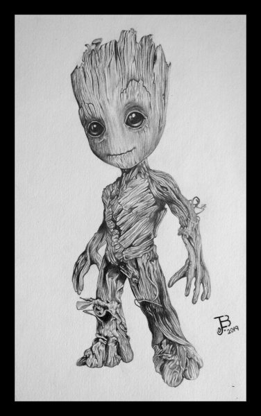 Грут рисунок для срисовки