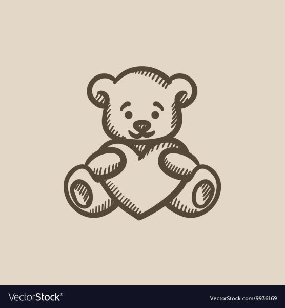 Медвежонок розовый мультяшный