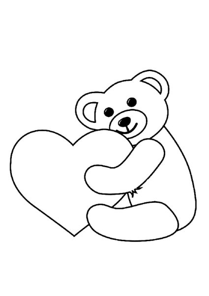 Медвежонок с сердечком легкую