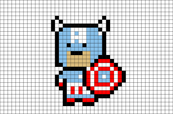 Рисование по клеточкам Марвел маленькие