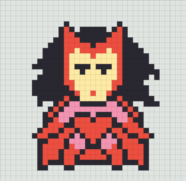 Рисунки по клеточкам Супергерои