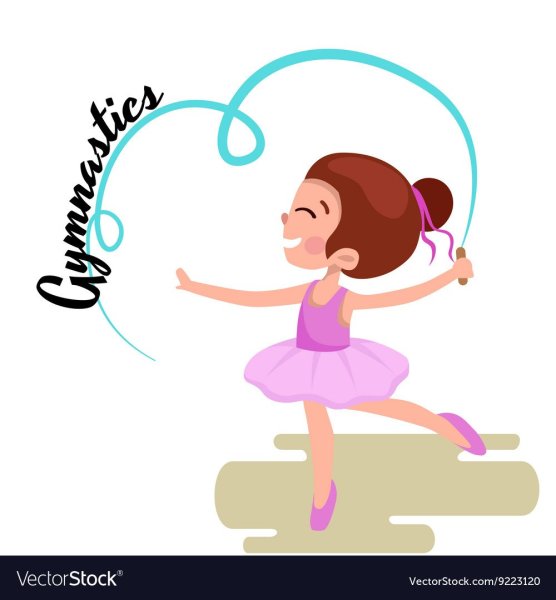 Иллюстрация маленькой гимнастки