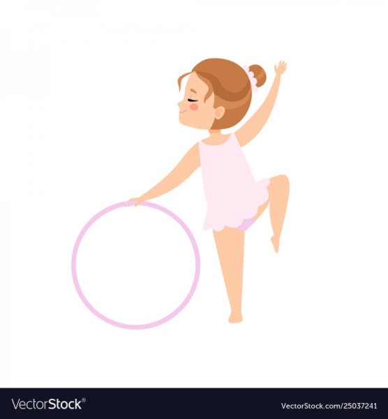 Мультяшная девочка с обручем
