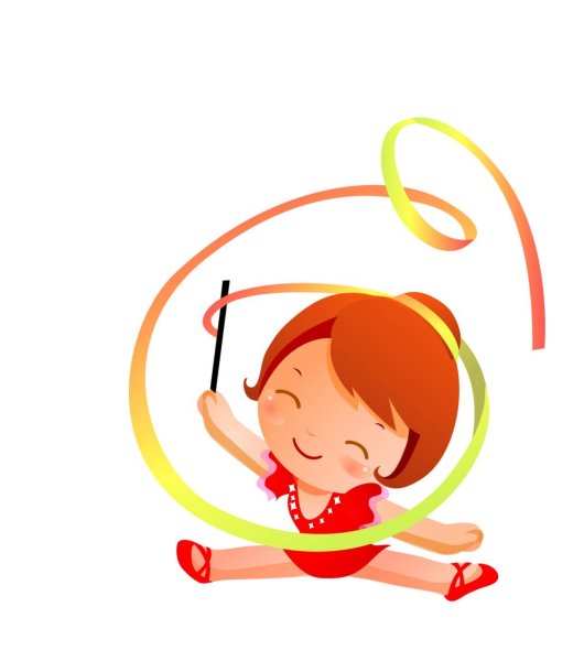 Маленькая гимнастка нарисованная