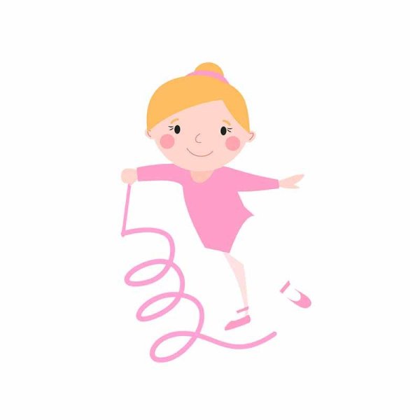 Маленькая гимнастка иллюстрация