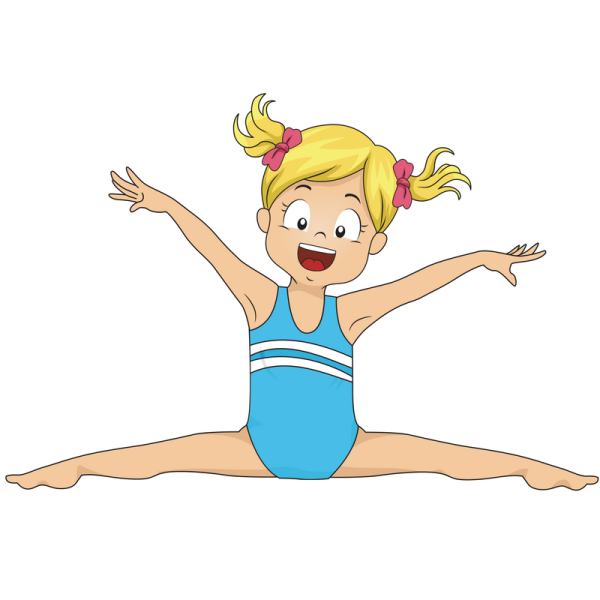 Гимнастка акварель