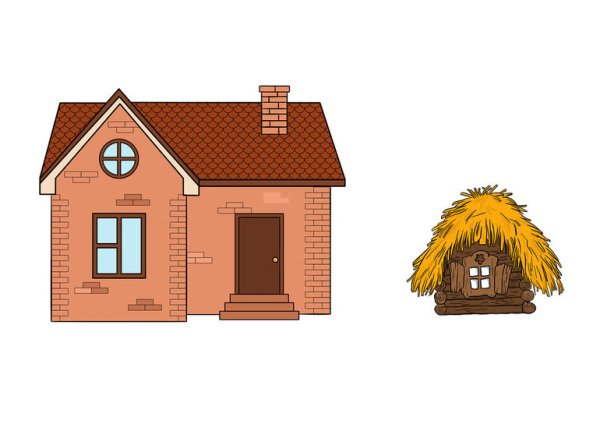 Большой и маленький домик