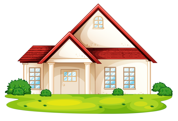 Домик на белом фоне