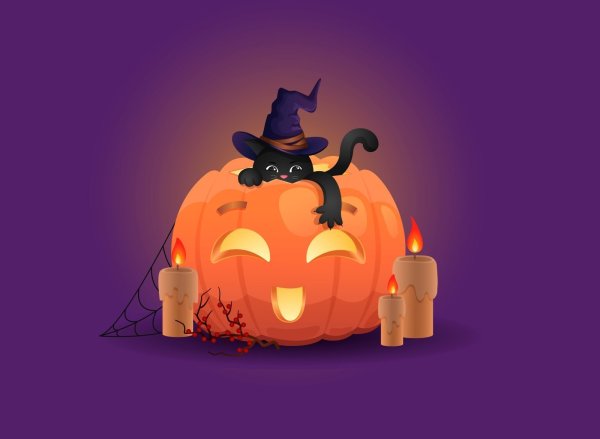 Аниме Хэллоуин Тыквоголовый