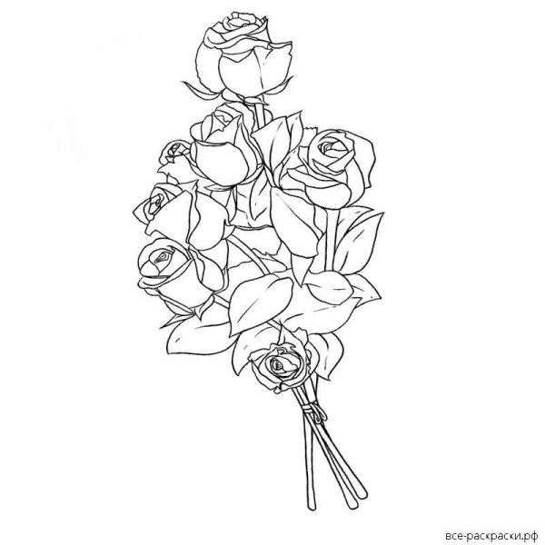 Маленький букетик нарисованный