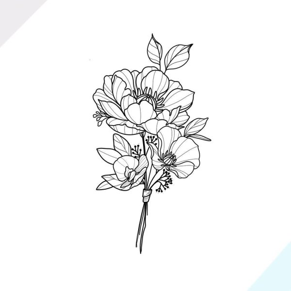 Букет цветов эскиз