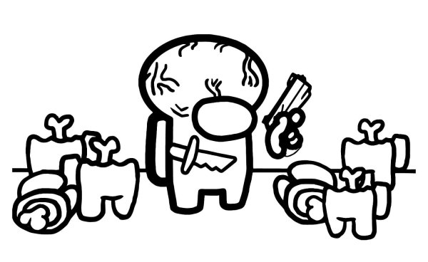 Раскраски амонг АС предатель