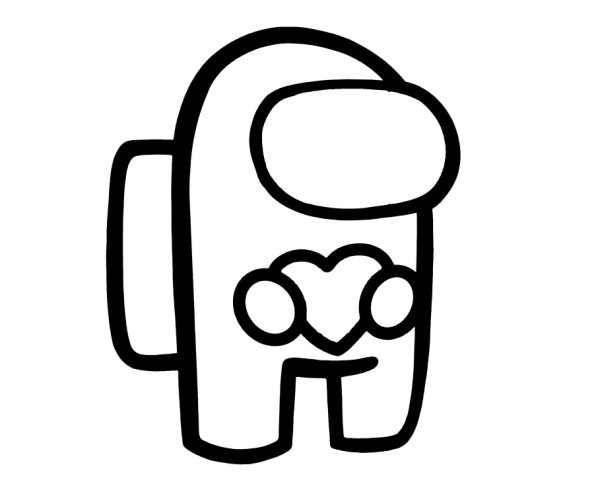 Раскраска Стикеры амонг АС