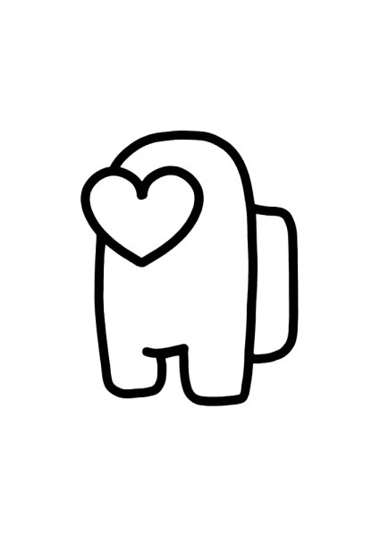 Маленькая раскраска амонг АС