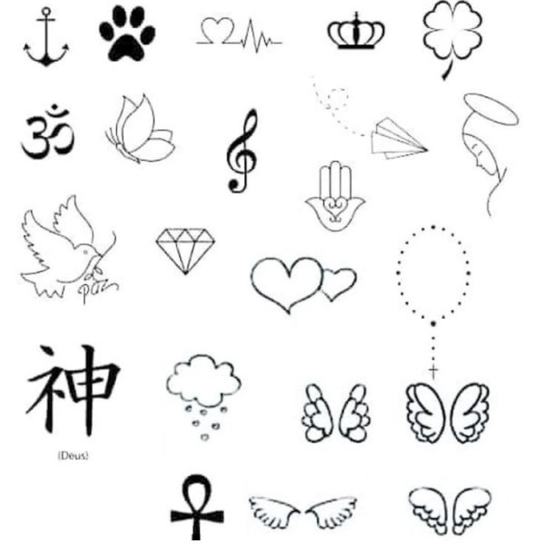 Маленькие рисунки для тату