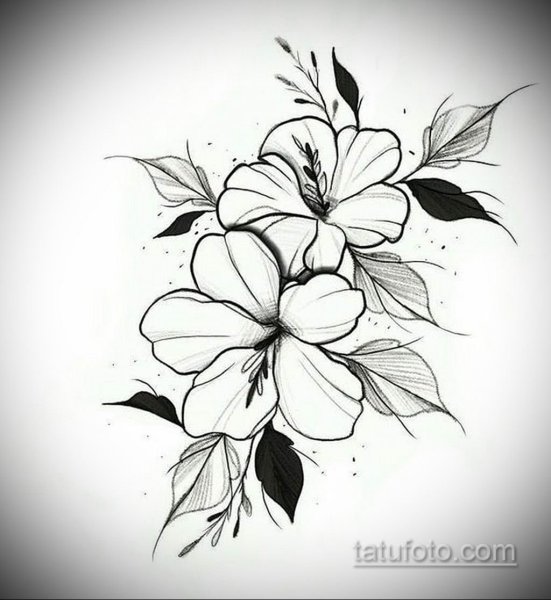 Эскизы тату цветы