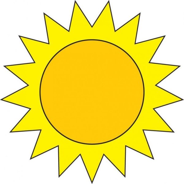 Солнце карандашом