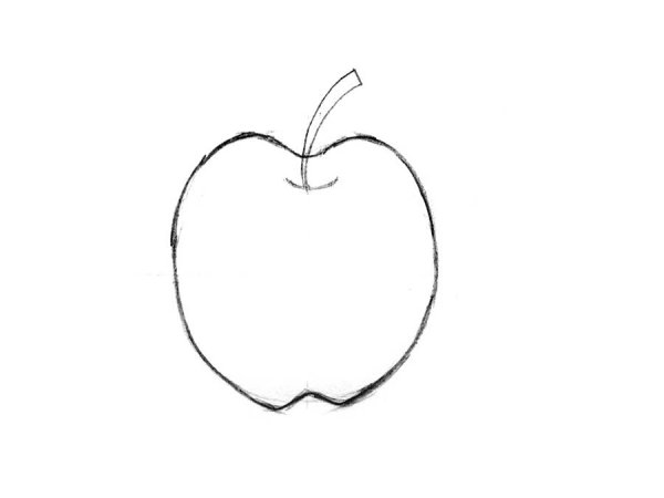 Поэтапное рисование яблока