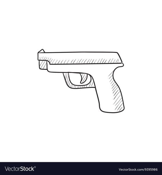 Тату пистолет маленький эскиз
