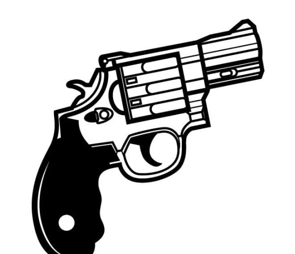 Тату пистолет маленький эскиз