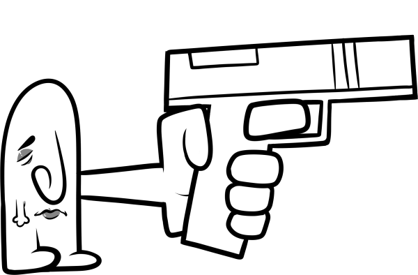 Револьвер тату эскиз