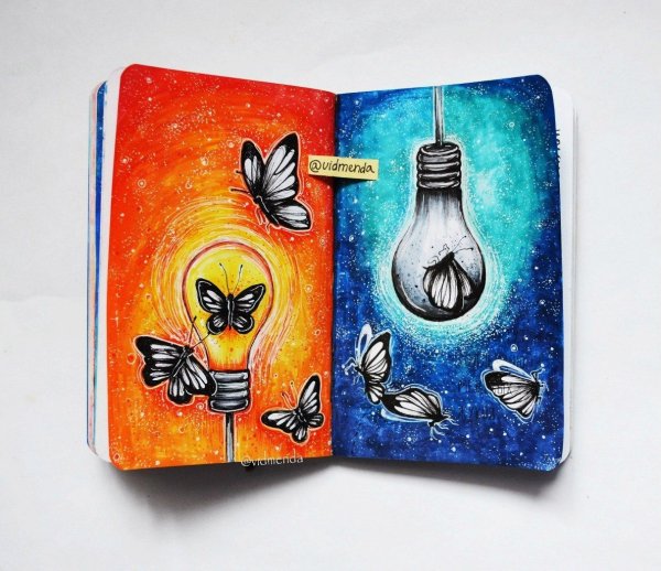 Рисунки для срисовки в скетчбук лёгкие