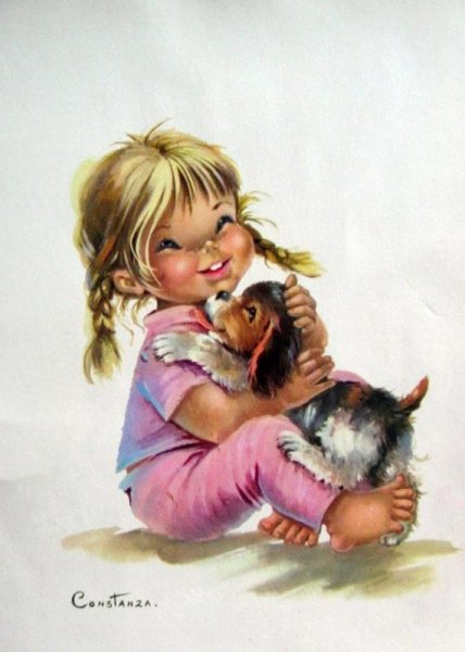 Девочка и щенок