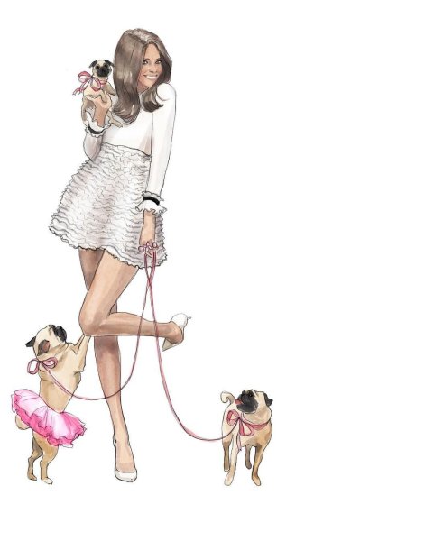 Девочка с собачкой рисунок