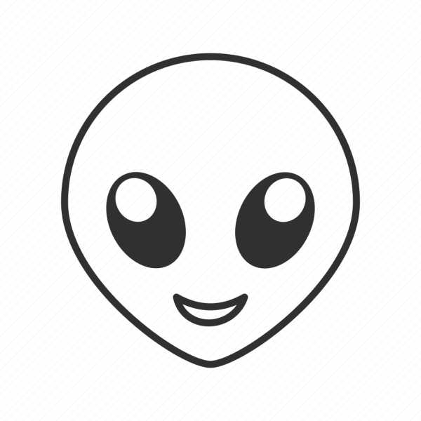 Голова инопланетянина раскраска