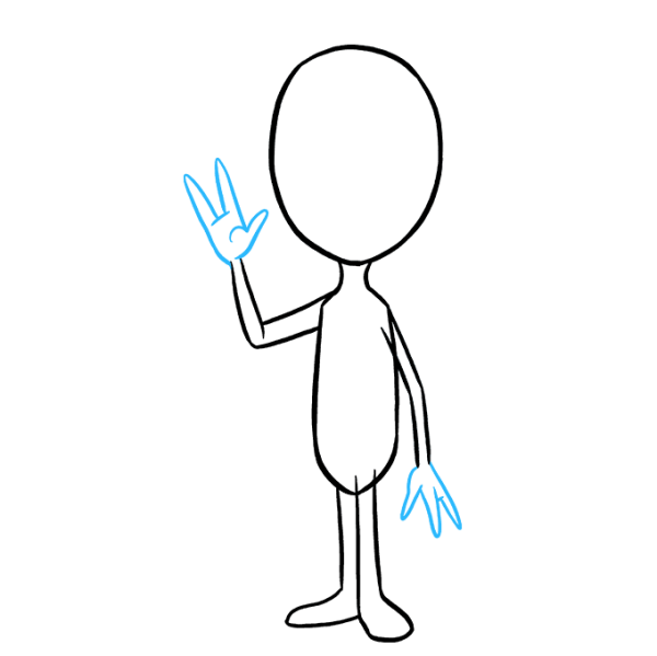 Поэтапное рисование пришельца